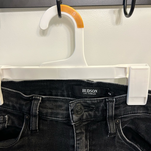 Hudson High Waisted Black Skinny Jeans - Picture 6 of 9